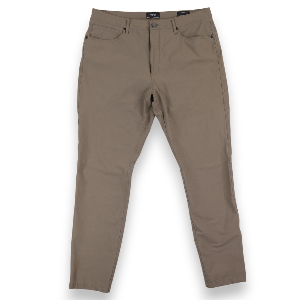 Proof 72 Hour Pants Mens 35x32 Tan Merino Wool Blend Trouser Huckberry Stretch